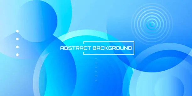Vector illustration of Modern dark blue purple gradient geometric circle shape abstract background design