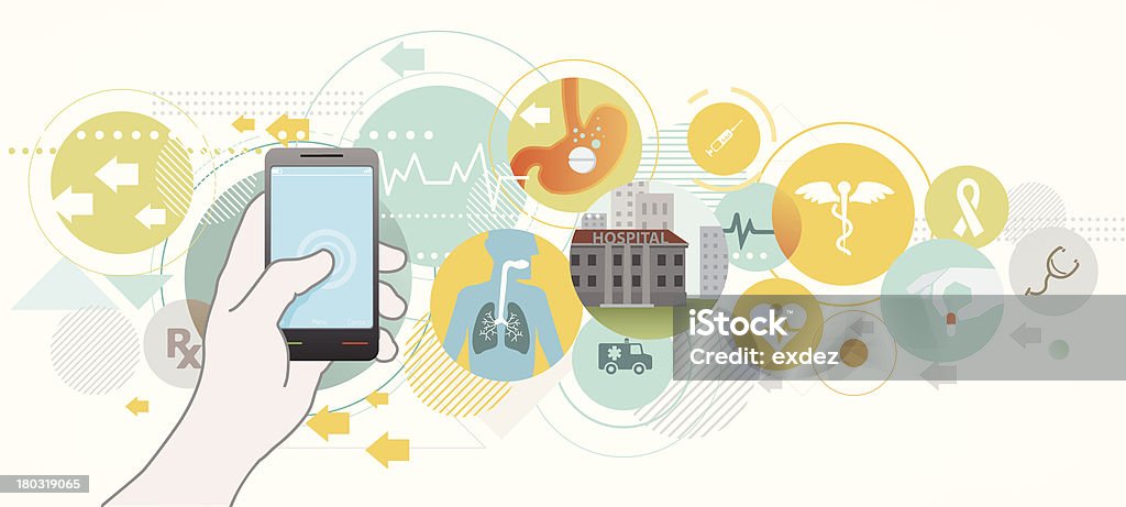 Mobile for healthcare mobile for healthcare. Abstract stock vector