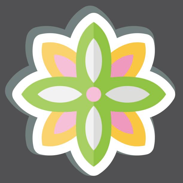 istock Sticker Anise. related to India symbol. simple design editable. simple illustration 1803198858