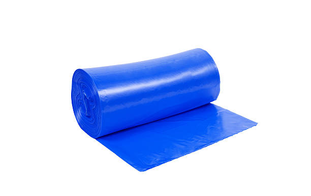 istock roll of blue garbage bags 180324399