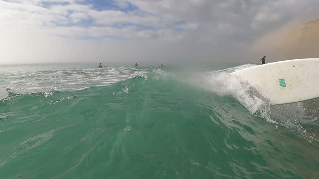 First person perspective of surfing class
