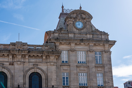 The town hall of Dunkirk and its belfry in France