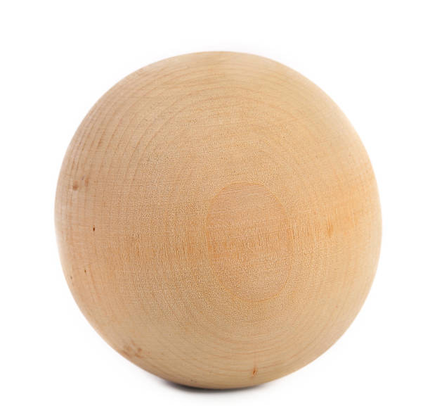 istock Wooden sphere isolated on a white background. 180328904
