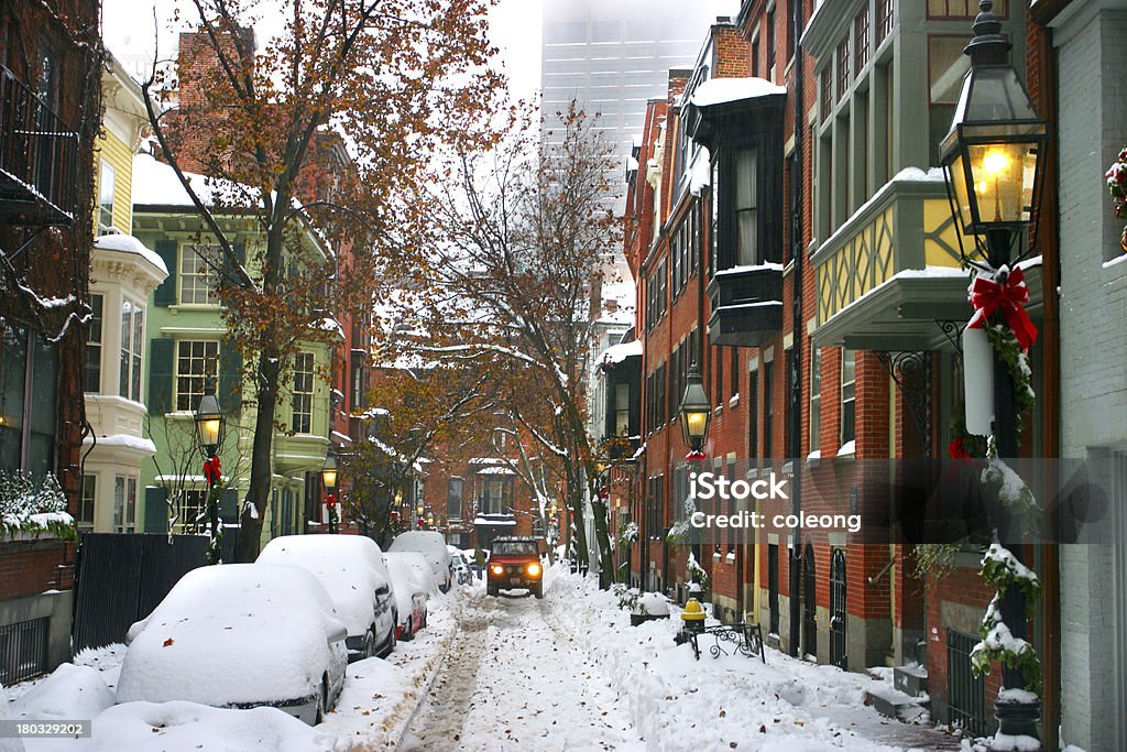 De Boston invierno - Foto de stock de Adoquinado libre de derechos