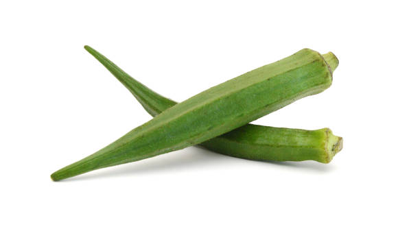 istock Fresh okra isolated on a white background 1803303947