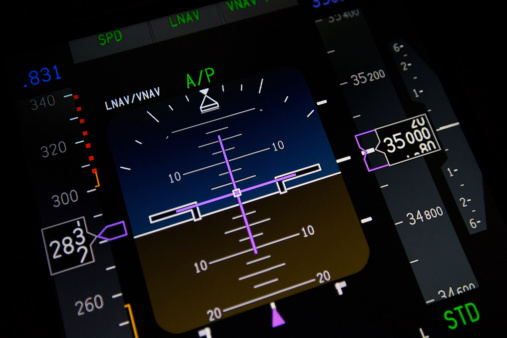 Primary flight display in commercial aircraft