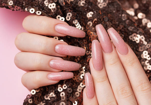 istock Female hands with beautiful manicure 1803347769