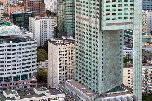 City roads and modern office buildings in Shenzhen, China