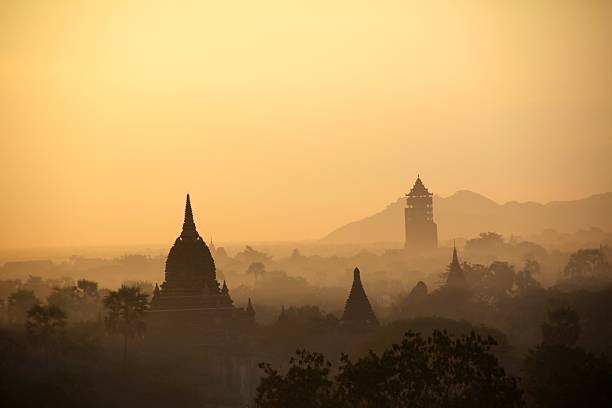 istock fire for balloon trip light up myanmar bagan pagoda 180338181