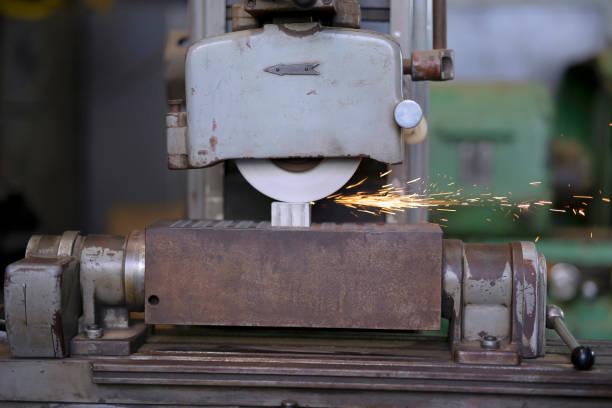 istock Close up of work tool at metal workshop. 1803390073