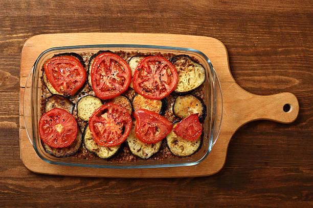 Roasted Eggplant with Tomato and Buckwheat Groats