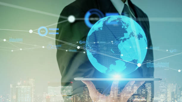 istock Global communication network concept. Worldwide business. Customer support. 1803412790