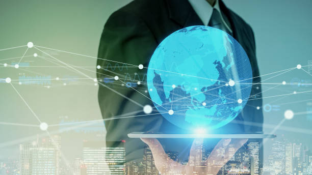 istock Global communication network concept. Worldwide business. Customer support. 1803414906
