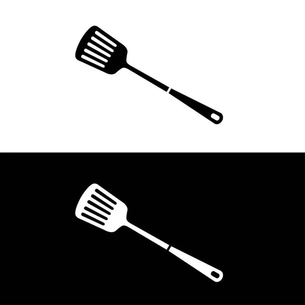 Vector illustration of Spatula flat silhouette vector