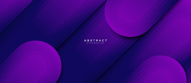 Blue and purple abstract geometric lines futuristic digital hi-technology background. Trendy blue minimal geometry banner. Vector illustration