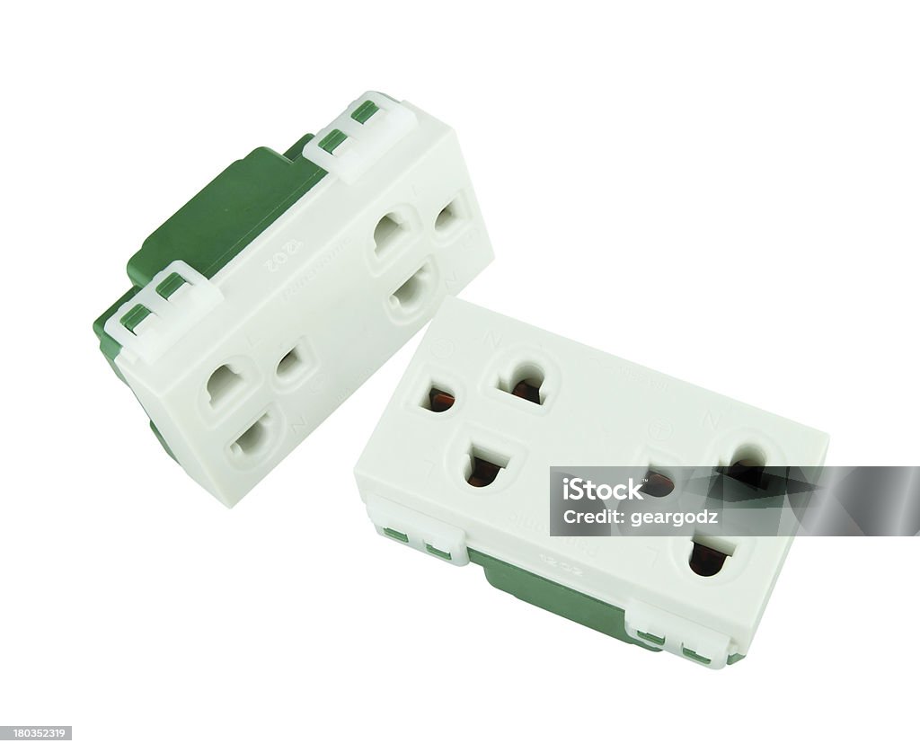 Electrical outlet (socket plug) Electrical outlet (socket plug) on white background Active Seniors Stock Photo