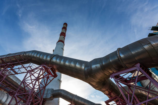 istock Chimney in the old abandoned power station 1803528878
