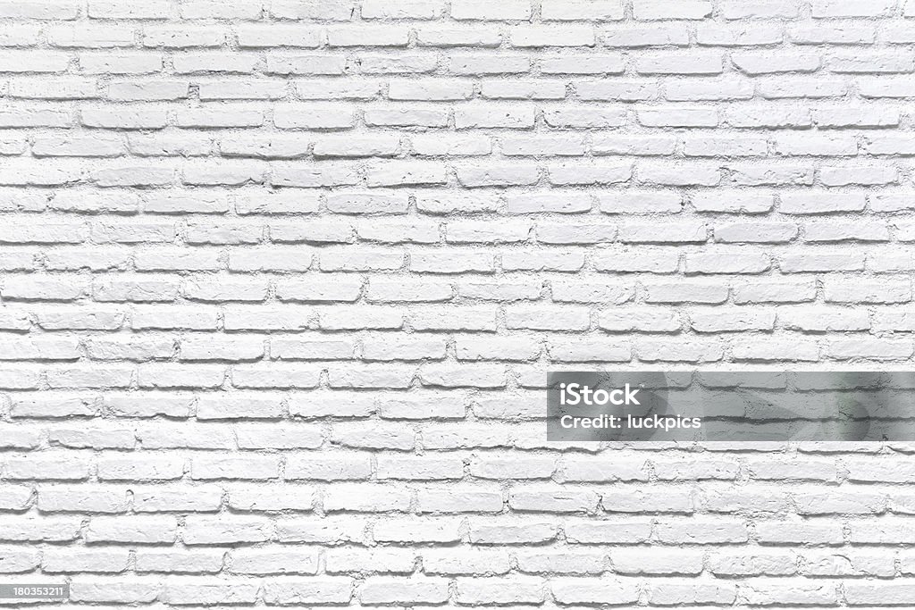 White brick wall for a background Abstract Stock Photo