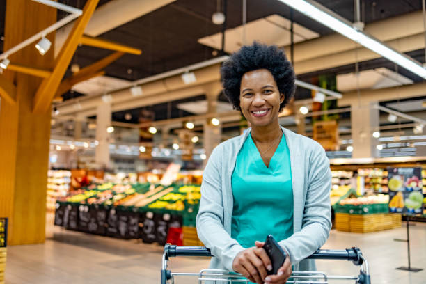 istock Portrait at supermarket 1803536443