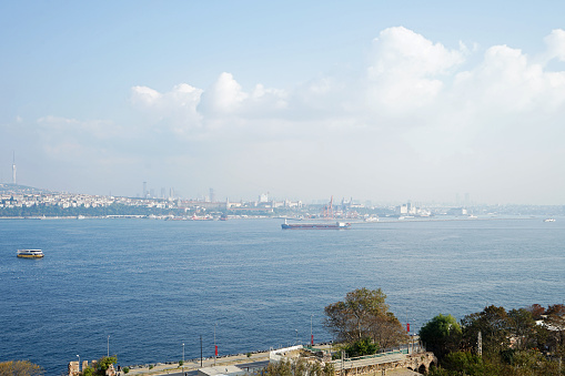 Natural strait connecting the Black Sea to the Sea of Marmara- Istanbul, Turkey