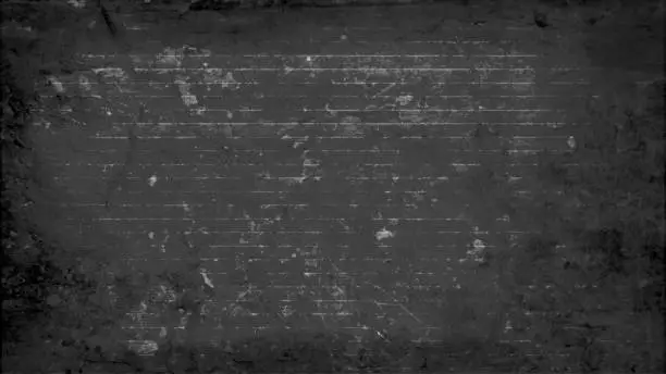 Vector illustration of Black coloured rough texture grunge vector backgrounds like a blackboard or slate with grey marks of striped scratches all over