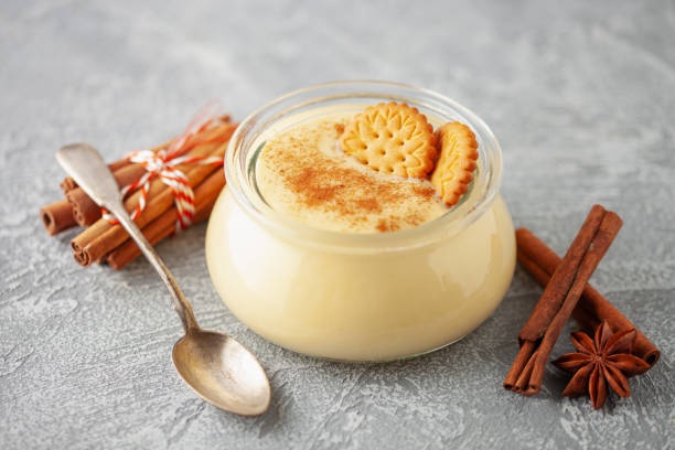 Natilla, Classic Spanish or Latin Custard Dessert. It is made with eggs, milk, sugar, cinnamon, and vanilla.
