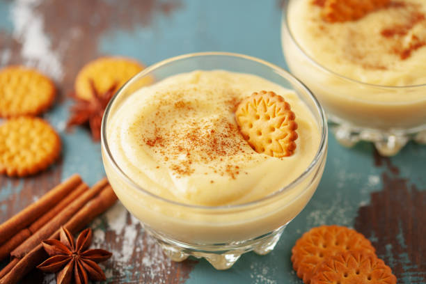 Natilla, Classic Spanish or Latin Custard Dessert. It is made with eggs, milk, sugar, cinnamon, and vanilla.