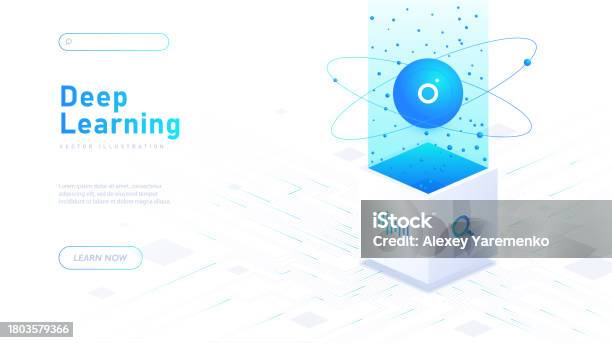 Deep Intelligence Vector Deep Learning White Poster Vector Stock Illustration - Download Image ...