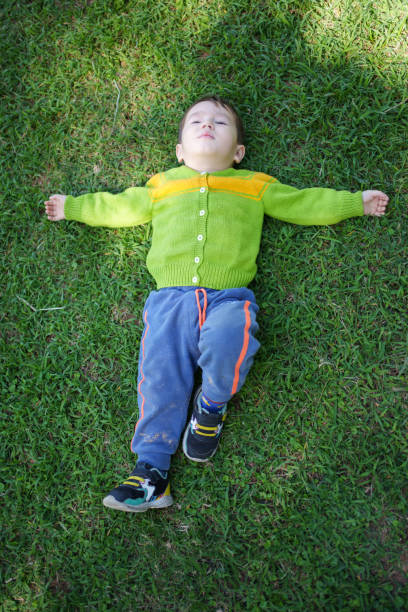 istock Children lying on the grass 1803586472