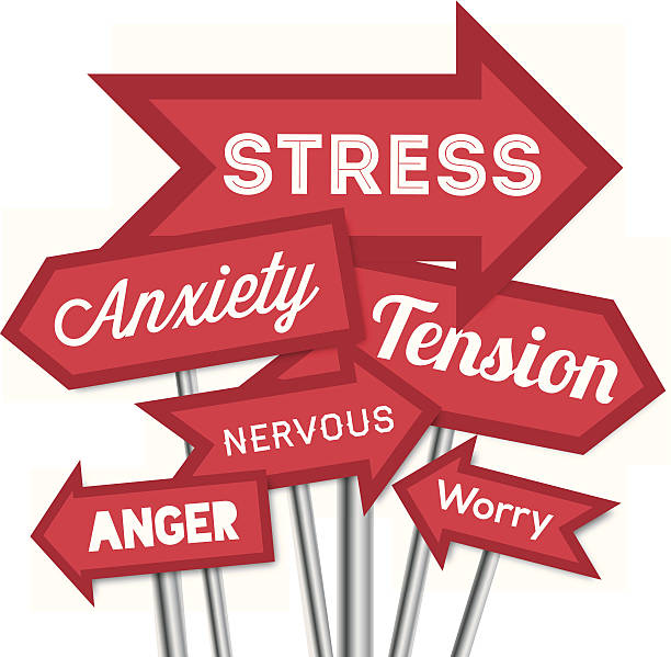Source of stress arrows Source of stress arrows emotional stress illustrations stock illustrations