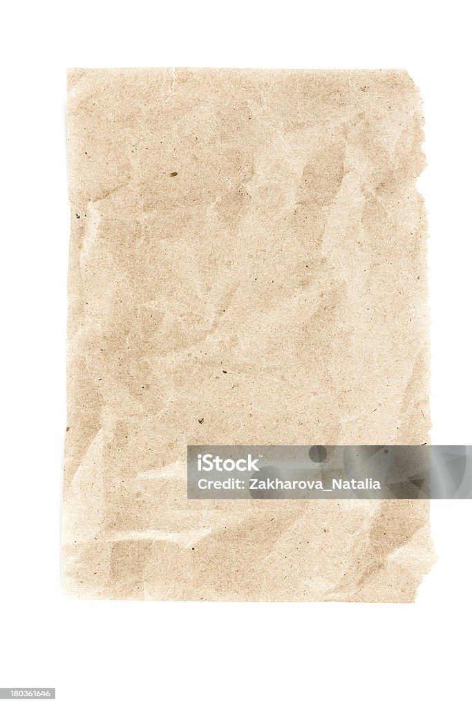 Folha de papel reciclado brilhante textura ou plano de fundo com rasgo ed - Foto de stock de Amarrotado royalty-free