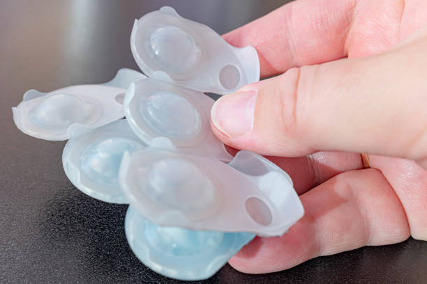 istock Blisters with new contact lenses. 1803620327