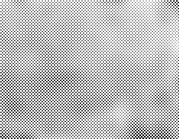 Vector illustration of black and white Halftone dots. Halftone effect vector pattern. Circle dots isolated on the white background