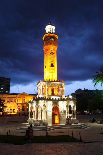 istock Turkey Izmir Konak Square, Old Clock Tower (Night) 1803673383