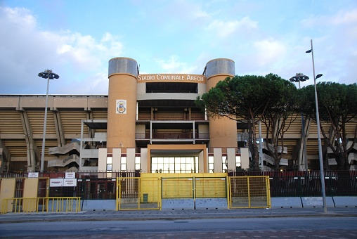 Italy :  View of the Arechi Stadium at Salerno,November 14,2023.