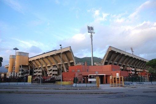Italy :  View of the Arechi Stadium at Salerno,November 14,2023.