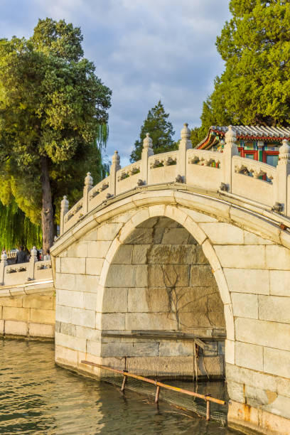 istock Historic arched bridge in Beihai Park in Beijing 1803714712
