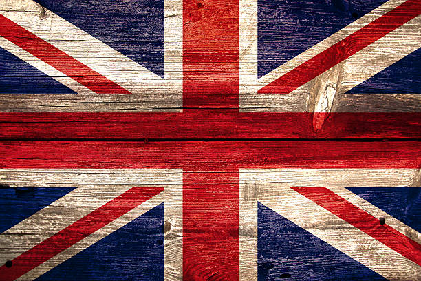 istock Wooden wall with Great Britain Flag 180375110
