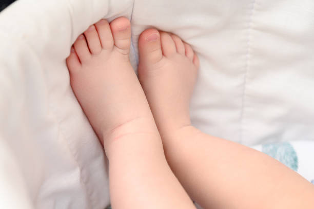 istock The baby's small legs rest against the side of the stroller. 1803766775