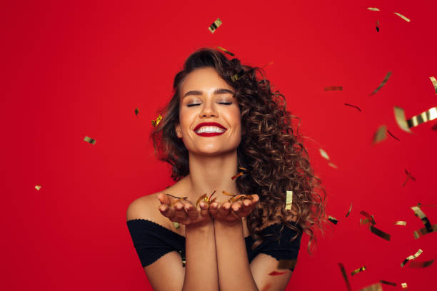 Beautiful woman in party atmosphere