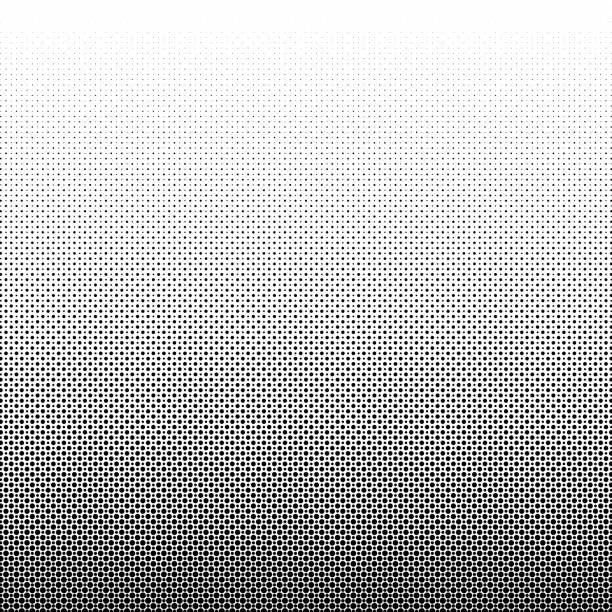 Vector illustration of Grid pattern of alternating circles fading to white background