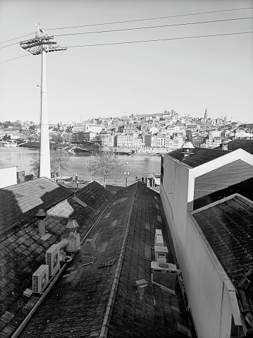 Porto in Portugal black and white