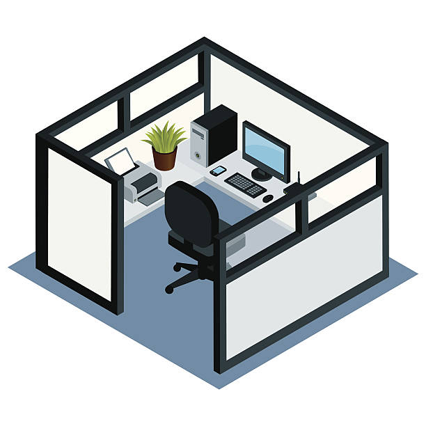 khối văn phòng - office cubicle hình minh họa sẵn có