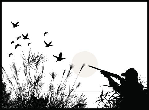 Duck Hunter - Hunting Background. Graphic silhouette illustration of a Duck Hunter - Hunting. Check out my 