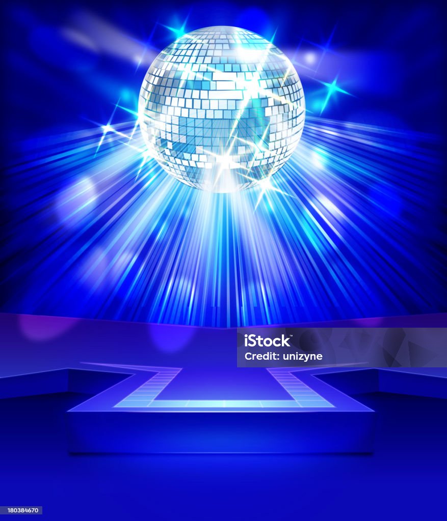Sân Khấu Với Nền Bóng Disco Hào Nhoáng Hình minh họa Sẵn có - Tải ...