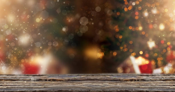 istock Christmas background with highlights, blurred lights, space for copy. 1803861914