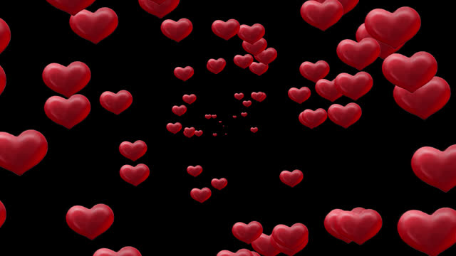 Background effect video of the heart falling