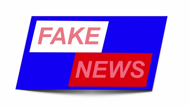 Animated Banner saying Fake News