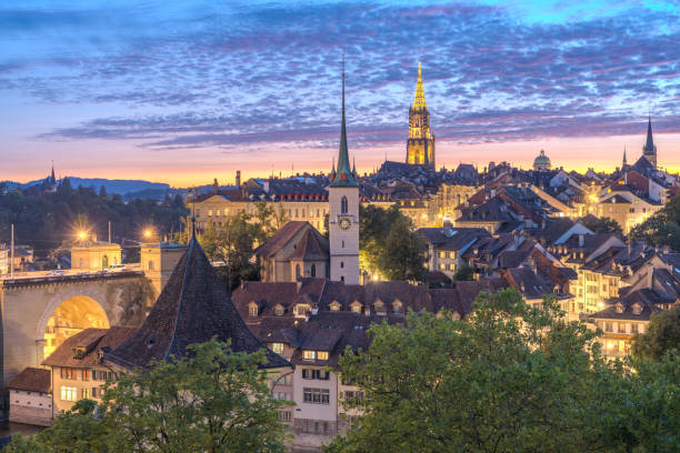 istock Bern, Switzerland Old Town at Dusk 1803908254