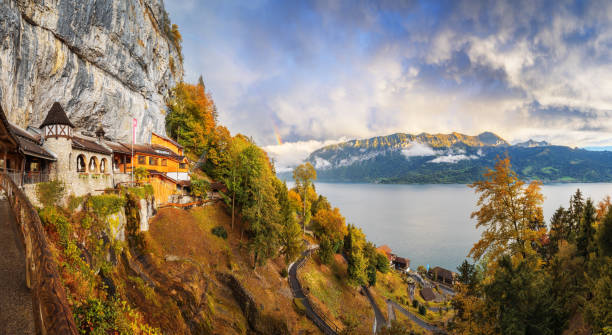 istock St. Beatus Caves Overlooking Lake Thun, Switzerland 1803911008